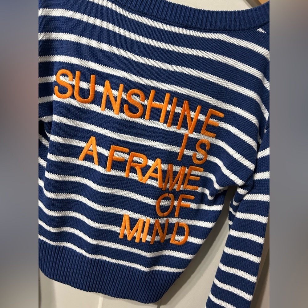 Kerri Rosenthal “Sunshine is a frame
Of Mind” striped button sleeve Sweater - Picture 7 of 7